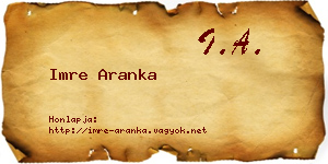 Imre Aranka névjegykártya